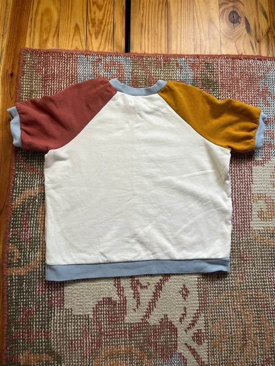 Madewell puff-sleeve color-block sweatshirt tee size XS - Picture 7 of 7